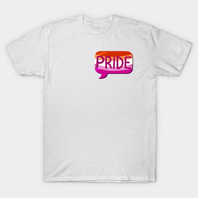 LGBTQ+ Pride Flag Bubble - Lesbian T-Shirt by leashonlife
